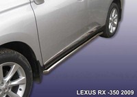 Пороги d57 труба с гибами Lexus (лексус) RX 350 (2009-2012) 