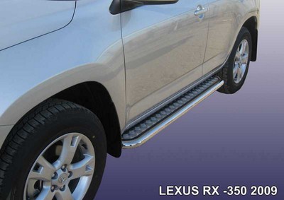 Пороги d57 с листом Lexus (лексус) RX 350 (2009-2012) ― PEARPLUS.ru
