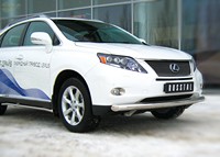 Защита бампера передняя из нержавеющей стали. 76мм (дуга) Lexus (лексус) RX270 (2009-2012) 