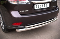 Защита бампера задняя из нержавеющей стали. 76мм/42 с подъемом (дуга) Lexus (лексус) RX270 (2012 по наст.) 
