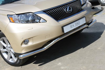 Защита переднего бампера d 60 одинарная Lexus RX III 350 2009-2012