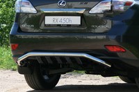 Защита заднего бампера d 60 с элементами из профильной трубы Lexus (лексус) RX III 350 2009-2012