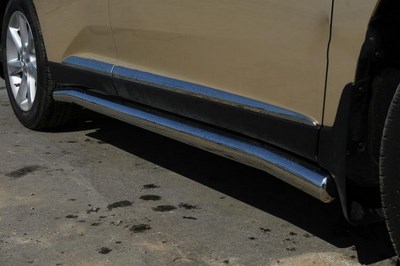 Пороги труба d 76 (компл. 2 шт) Lexus RX III 350 2009-2012