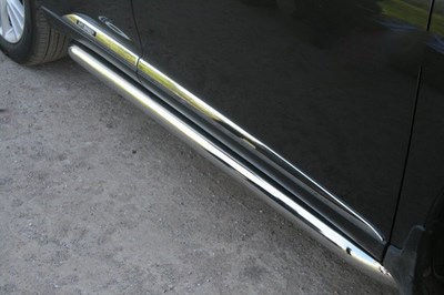 Пороги труба d 76 с уход. под машину конц. (компл 2шт) Lexus RX III 350 2009-2012