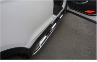       Боковые подножки со светодиодной подсветкой + крепления, оригинал Hyundai  Santa Fe DM (2012 по наст.)