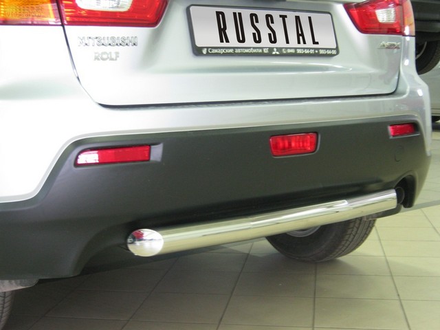 Защита бампера задняя из нержавеющей стали. 63мм (3 секции) Mitsubishi ASX (2010 по наст.) 