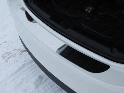 Накладка на задний бампер (лист зеркальный) Mazda 6 2015-