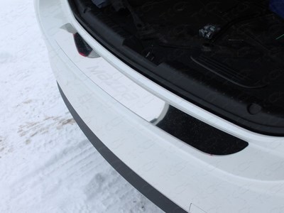 Накладка на задний бампер (лист зеркальный надпись Mazda) Mazda 6 2015-