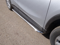 Пороги с площадкой (нерж. лист) 60,3 мм Mazda CX-5 2012
