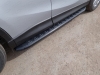 Пороги алюминиевые с пластиковой накладкой (карбон черные) 1720 мм Mazda (мазда) CX-5 (CX 5) 2015