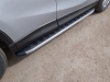 Пороги алюминиевые с пластиковой накладкой (карбон серые) 1720 мм Mazda (мазда) CX-5 (CX 5) 2015