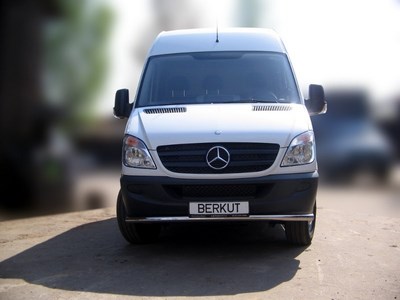Защита передняя одинарная d60 (эллиптические заглушки) Mercedes (мерседес)-Benz Viano W639 2003–2010 ― PEARPLUS.ru