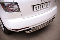 Защита бампера задняя из нержавеющей стали. 76мм/42 (дуга) Mazda (мазда) CX-7 (CX 7) (2010 по наст.) 