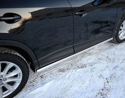 Пороги алюминиевый профиль Artemis,Mazda CX-5 2012-