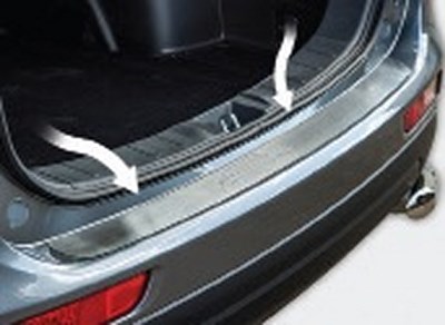 Накладка на наруж. порог багажника с рисунком (компл. 1шт.),Mitsubishi Outlander XL 2012-
