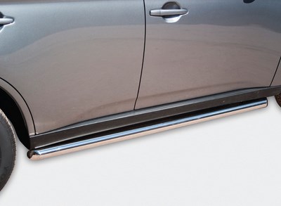 Пороги труба d60 заглушки 45,Mitsubishi Outlander XL 2012-