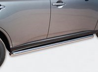 Пороги труба d60 заглушки 45, Mitsubishi (митсубиси) Outlander (оутлендер) XL 2012-