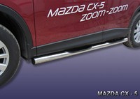 Пороги d76 с проступями Mazda (мазда) CX-5 (CX 5) (2012 по наст.) 