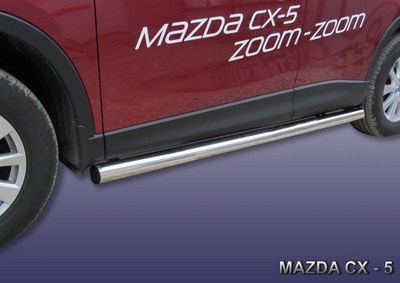 Пороги d76 труба Mazda (мазда) CX-5 (CX 5) (2012 по наст.) ― PEARPLUS.ru