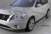 Пороги алюминиевые (Brillant) Nissan (ниссан) Pathfinder (2014-)  (серебр) 