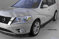 Пороги алюминиевые (Onyx) Nissan (ниссан) Pathfinder (2014-) 