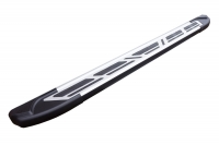 Пороги алюминиевые (Corund Black) Nissan Pathfinder (2014-) SKU:401757qw