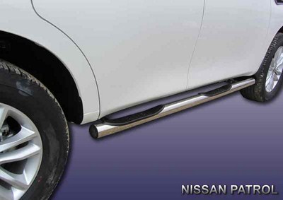 Пороги d76 с проступью Nissan (ниссан) Patrol (2012 по наст.) ― PEARPLUS.ru