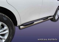Пороги d76 с проступью Nissan (ниссан) Patrol (2012 по наст.) 