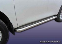 Пороги d76 с листом Nissan (ниссан) Patrol (2012 по наст.) 