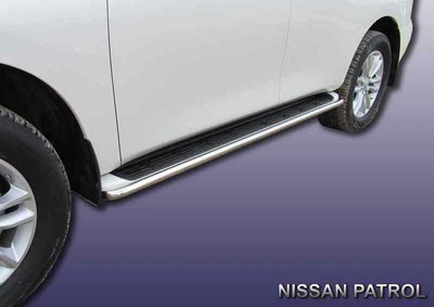 Защита штатного порога d42 Nissan Patrol (2012 по наст.)