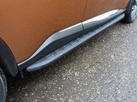 Пороги алюминиевые с пластиковой накладкой (карбон черные) 1820 мм Nissan (ниссан) Murano (мурано) 2016-