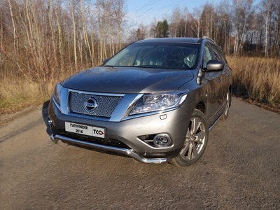 Защита передняя (кенгурин) 60, 3 мм Nissan (ниссан) Pathfinder 2014 ― PEARPLUS.ru