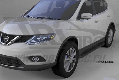 Пороги алюминиевые (Sapphire Black) Nissan (ниссан) X-Trail (2014-) SKU:401806qw ― PEARPLUS.ru