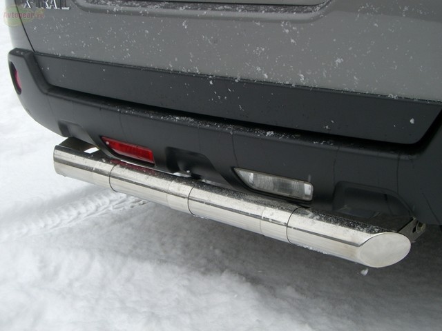 Защита бампера задняя из нержавеющей стали. 63мм Nissan X-Trail (2007-2010) 