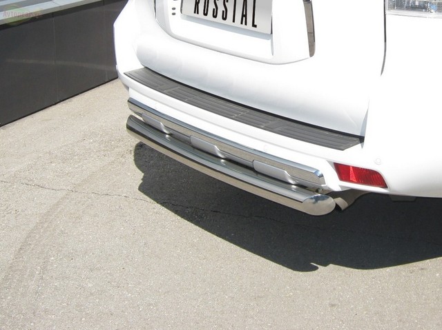 Защита бампера задняя из нержавеющей стали. 76мм (Дуга) Toyota Land Cruizer Prado J150 (2010 по наст.) 