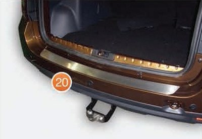 Накладка на наруж. порог багажника без логотипа широкая, Renault (рено) Duster 2012- ― PEARPLUS.ru