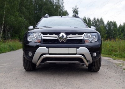 Защита передняя (кенгурин) 60, 3 мм Renault (рено) Duster 2015 ― PEARPLUS.ru