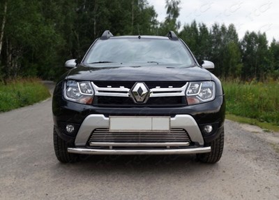 Защита передняя нижняя (двойная) 60, 3/42, 4 мм Renault (рено) Duster 2015 ― PEARPLUS.ru