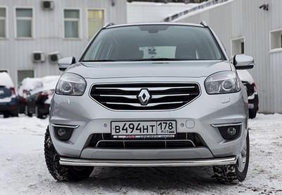 Защита переднего бампера труба d60 Premium, Renault (рено) Koleos (колеос) 2012- ― PEARPLUS.ru