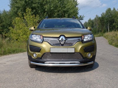 Решетка радиатора верхняя (лист) Renault (рено) Sandero Stepway 2015 ― PEARPLUS.ru