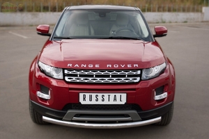 Защита бампера передняя из нержавеющей стали. 63мм (дуга) Land Rover (ленд ровер) Range Rover Evoque Prestige u Pure (2011 по наст.)  ― PEARPLUS.ru