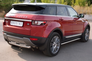 Защита бампера задняя из нержавеющей стали. 63мм_42х2 (дуга) Land Rover (ленд ровер) Range Rover Evoque Prestige u Pure (2011 по наст.)  ― PEARPLUS.ru