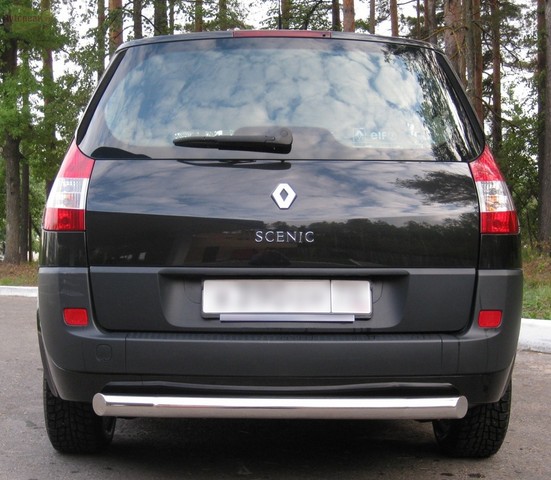 Защита бампера задняя из нержавеющей стали. 76мм (3 секции) Renault Scenic (2009 по наст.) 