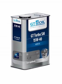 Моторное масло для бензиновых двигателей GT Turbo SM  (П/синтетика)  15W-40 (4л) 