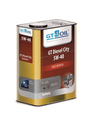 Моторное масло для дизельных двигателей GT Diesel City (Синтетика)   5W-40 (4л)