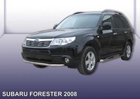 Пороги d76 с проступями Subaru (субару) Forester (форестер) (2008-2012) 