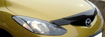Дефлектор капота тёмный Mazda 2 (2008 по наст.)