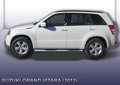 Пороги d76 с проступями Suzuki Grand Vitara (2012 по наст.)