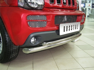 Защита бампера передняя из нержавеющей стали 70мм/42 (секции) Suzuki Grand Vitara (2005-2007) (3 дв) 