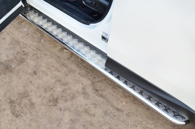 Пороги труба d42 с листом (вариант 2) Subaru Forester 2013